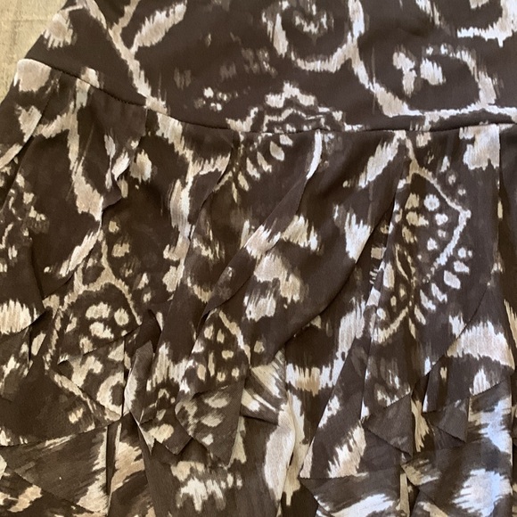 INC Medium Ruffle Neutral Earth Tone Mini Skirt - Picture 8 of 8